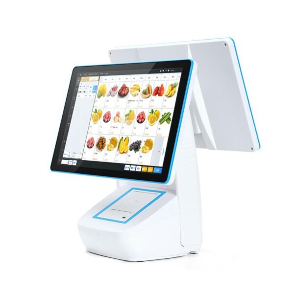 Intel Dual Cores Capacitive Touchable 15.6"+15.6"Screen All In One Cash Machines POS OEM ODM