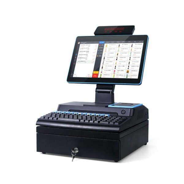 Windows Intel 4 Cores Capacitive 14"+LED8 Display Cash Register POS Terminal For Retail Supermarket - Image 4